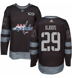 Mens Adidas Washington Capitals 29 Christian Djoos Premier Black 1917 2017 100th Anniversary NHL Jersey Mens Adidas Washington Capitals 29 Christian Djoos Premier Black 1917 2017 100th Anniversary NHL Jersey