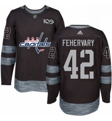 Mens Adidas Washington Capitals 42 Martin Fehervary Authentic Black 1917 2017 100th Anniversary NHL Jerse Mens Adidas Washington Capitals 42 Martin Fehervary Authentic Black 1917 2017 100th Anniversary NHL Jerse