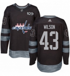 Mens Adidas Washington Capitals 43 Tom Wilson Authentic Black 1917 2017 100th Anniversary NHL Jersey Mens Adidas Washington Capitals 43 Tom Wilson Authentic Black 1917 2017 100th Anniversary NHL Jersey