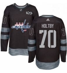 Mens Adidas Washington Capitals 70 Braden Holtby Premier Black 1917 2017 100th Anniversary NHL Jersey Mens Adidas Washington Capitals 70 Braden Holtby Premier Black 1917 2017 100th Anniversary NHL Jersey