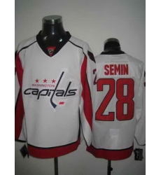 Washington Capitals 28 semin white Jerseys Washington Capitals 28 semin white Jerseys