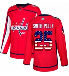 Youth Adidas Washington Capitals 25 Devante Smith Pelly Authentic Red USA Flag Fashion NHL Jersey Youth Adidas Washington Capitals 25 Devante Smith Pelly Authentic Red USA Flag Fashion NHL Jersey