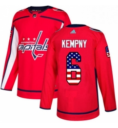 Youth Adidas Washington Capitals 6 Michal Kempny Authentic Red USA Flag Fashion NHL Jerse Youth Adidas Washington Capitals 6 Michal Kempny Authentic Red USA Flag Fashion NHL Jerse