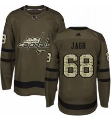 Youth Adidas Washington Capitals 68 Jaromir Jagr Authentic Green Salute to Service NHL Jersey Youth Adidas Washington Capitals 68 Jaromir Jagr Authentic Green Salute to Service NHL Jersey