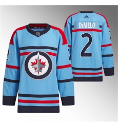 Men Winnipeg Jets 2 Dylan DeMelo Light Blue Anniversary Primegreen Stitched Jersey Men Winnipeg Jets 2 Dylan DeMelo Light Blue Anniversary Primegreen Stitched Jersey