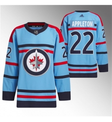 Men Winnipeg Jets 22 Mason Appleton Light Blue Anniversary Primegreen Stitched Jersey Men Winnipeg Jets 22 Mason Appleton Light Blue Anniversary Primegreen Stitched Jersey