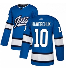 Mens Adidas Winnipeg Jets 10 Dale Hawerchuk Authentic Blue Alternate NHL Jersey Mens Adidas Winnipeg Jets 10 Dale Hawerchuk Authentic Blue Alternate NHL Jersey