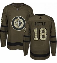 Mens Adidas Winnipeg Jets 18 Bryan Little Authentic Green Salute to Service NHL Jersey Mens Adidas Winnipeg Jets 18 Bryan Little Authentic Green Salute to Service NHL Jersey