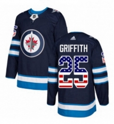 Mens Adidas Winnipeg Jets 25 Seth Griffith Authentic Navy Blue USA Flag Fashion NHL Jersey Mens Adidas Winnipeg Jets 25 Seth Griffith Authentic Navy Blue USA Flag Fashion NHL Jersey