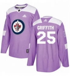 Mens Adidas Winnipeg Jets 25 Seth Griffith Authentic Purple Fights Cancer Practice NHL Jersey Mens Adidas Winnipeg Jets 25 Seth Griffith Authentic Purple Fights Cancer Practice NHL Jersey