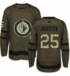 Mens Adidas Winnipeg Jets 25 Seth Griffith Premier Green Salute to Service NHL Jersey Mens Adidas Winnipeg Jets 25 Seth Griffith Premier Green Salute to Service NHL Jersey