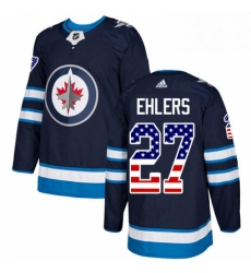 Mens Adidas Winnipeg Jets 27 Nikolaj Ehlers Authentic Navy Blue USA Flag Fashion NHL Jersey Mens Adidas Winnipeg Jets 27 Nikolaj Ehlers Authentic Navy Blue USA Flag Fashion NHL Jersey
