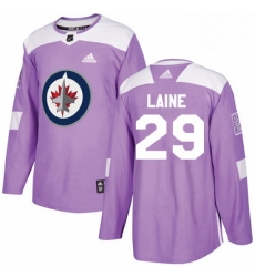 Mens Adidas Winnipeg Jets 29 Patrik Laine Authentic Purple Fights Cancer Practice NHL Jersey Mens Adidas Winnipeg Jets 29 Patrik Laine Authentic Purple Fights Cancer Practice NHL Jersey