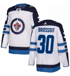 Mens Adidas Winnipeg Jets 30 Laurent Brossoit Authentic White Away NHL Jersey Mens Adidas Winnipeg Jets 30 Laurent Brossoit Authentic White Away NHL Jersey