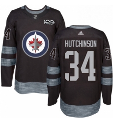 Mens Adidas Winnipeg Jets 34 Michael Hutchinson Authentic Black 1917 2017 100th Anniversary NHL Jersey Mens Adidas Winnipeg Jets 34 Michael Hutchinson Authentic Black 1917 2017 100th Anniversary NHL Jersey