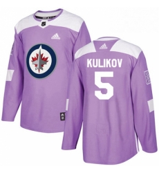 Mens Adidas Winnipeg Jets 5 Dmitry Kulikov Authentic Purple Fights Cancer Practice NHL Jersey Mens Adidas Winnipeg Jets 5 Dmitry Kulikov Authentic Purple Fights Cancer Practice NHL Jersey