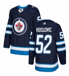 Mens Adidas Winnipeg Jets 52 Jack Roslovic Authentic Navy Blue Home NHL Jersey Mens Adidas Winnipeg Jets 52 Jack Roslovic Authentic Navy Blue Home NHL Jersey