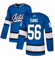 Mens Adidas Winnipeg Jets 56 Marko Dano Authentic Blue Alternate NHL Jersey Mens Adidas Winnipeg Jets 56 Marko Dano Authentic Blue Alternate NHL Jersey