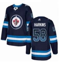 Mens Adidas Winnipeg Jets 58 Jansen Harkins Authentic Navy Blue Drift Fashion NHL Jersey Mens Adidas Winnipeg Jets 58 Jansen Harkins Authentic Navy Blue Drift Fashion NHL Jersey