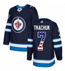 Mens Adidas Winnipeg Jets 7 Keith Tkachuk Authentic Navy Blue USA Flag Fashion NHL Jersey Mens Adidas Winnipeg Jets 7 Keith Tkachuk Authentic Navy Blue USA Flag Fashion NHL Jersey