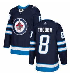 Mens Adidas Winnipeg Jets 8 Jacob Trouba Premier Navy Blue Home NHL Jersey Mens Adidas Winnipeg Jets 8 Jacob Trouba Premier Navy Blue Home NHL Jersey