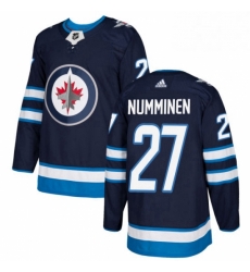 Youth Adidas Winnipeg Jets 27 Teppo Numminen Premier Navy Blue Home NHL Jersey Youth Adidas Winnipeg Jets 27 Teppo Numminen Premier Navy Blue Home NHL Jersey