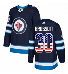Youth Adidas Winnipeg Jets 30 Laurent Brossoit Authentic Navy Blue USA Flag Fashion NHL Jersey Youth Adidas Winnipeg Jets 30 Laurent Brossoit Authentic Navy Blue USA Flag Fashion NHL Jersey