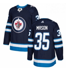 Youth Adidas Winnipeg Jets 35 Steve Mason Premier Navy Blue Home NHL Jersey Youth Adidas Winnipeg Jets 35 Steve Mason Premier Navy Blue Home NHL Jersey