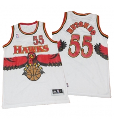 Men Hawks Dikembe mutombo private school red hardwood classics jersey Men Hawks Dikembe mutombo private school red hardwood classics jersey