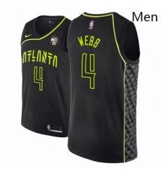 Men NBA 2018 19 Atlanta Hawks 4 Spud Webb 50th Anniversary City Edition Black Jersey Men NBA 2018 19 Atlanta Hawks 4 Spud Webb 50th Anniversary City Edition Black Jersey