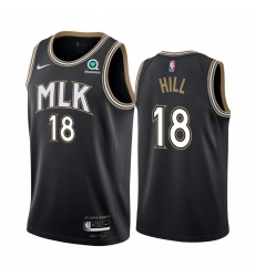 Men Nike Atlanta Hawks 18 Solomon Hill Black NBA Swingman 2020 21 City Edition Jersey Men Nike Atlanta Hawks 18 Solomon Hill Black NBA Swingman 2020 21 City Edition Jersey