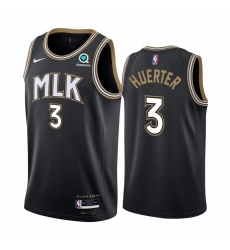 Men Nike Atlanta Hawks 3 Kevin Huerter Black NBA Swingman 2020 21 City Edition Jersey Men Nike Atlanta Hawks 3 Kevin Huerter Black NBA Swingman 2020 21 City Edition Jersey