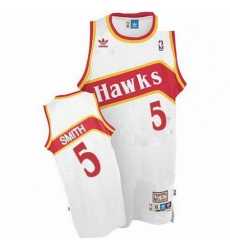 Mens Adidas Atlanta Hawks 5 Josh Smith Swingman White Throwback NBA Jersey Mens Adidas Atlanta Hawks 5 Josh Smith Swingman White Throwback NBA Jersey