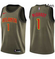 Mens Nike Atlanta Hawks 1 Tracy Mcgrady Swingman Green Salute to Service NBA Jersey Mens Nike Atlanta Hawks 1 Tracy Mcgrady Swingman Green Salute to Service NBA Jersey