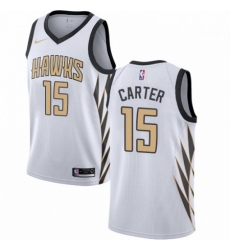 Mens Nike Atlanta Hawks 15 Vince Carter Swingman White NBA Jersey City Edition Mens Nike Atlanta Hawks 15 Vince Carter Swingman White NBA Jersey City Edition