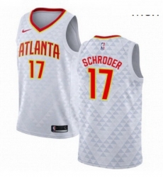 Mens Nike Atlanta Hawks 17 Dennis Schroder Swingman White NBA Jersey Association Edition Mens Nike Atlanta Hawks 17 Dennis Schroder Swingman White NBA Jersey Association Edition