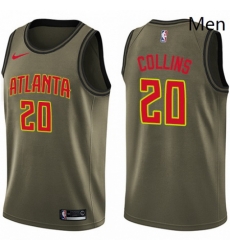 Mens Nike Atlanta Hawks 20 John Collins Swingman Green Salute to Service NBA Jersey Mens Nike Atlanta Hawks 20 John Collins Swingman Green Salute to Service NBA Jersey