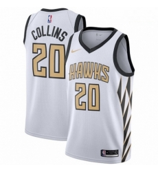 Mens Nike Atlanta Hawks 20 John Collins Swingman White NBA Jersey City Edition Mens Nike Atlanta Hawks 20 John Collins Swingman White NBA Jersey City Edition