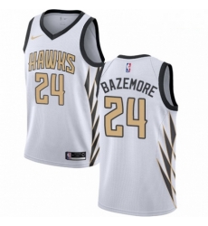 Mens Nike Atlanta Hawks 24 Kent Bazemore Swingman White NBA Jersey City Edition Mens Nike Atlanta Hawks 24 Kent Bazemore Swingman White NBA Jersey City Edition