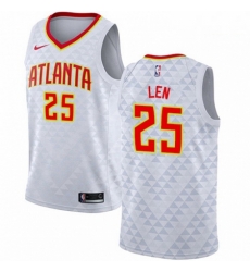 Mens Nike Atlanta Hawks 25 Alex Len Authentic White NBA Jersey Association Edition Mens Nike Atlanta Hawks 25 Alex Len Authentic White NBA Jersey Association Edition