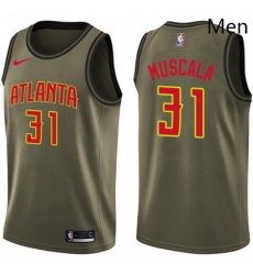 Mens Nike Atlanta Hawks 31 Mike Muscala Swingman Green Salute to Service NBA Jersey Mens Nike Atlanta Hawks 31 Mike Muscala Swingman Green Salute to Service NBA Jersey