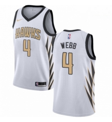 Mens Nike Atlanta Hawks 4 Spud Webb Swingman White NBA Jersey City Edition Mens Nike Atlanta Hawks 4 Spud Webb Swingman White NBA Jersey City Edition