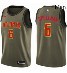 Mens Nike Atlanta Hawks 6 Omari Spellman Swingman Green Salute to Service NBA Jersey Mens Nike Atlanta Hawks 6 Omari Spellman Swingman Green Salute to Service NBA Jersey