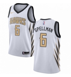 Mens Nike Atlanta Hawks 6 Omari Spellman Swingman White NBA Jersey City Edition Mens Nike Atlanta Hawks 6 Omari Spellman Swingman White NBA Jersey City Edition
