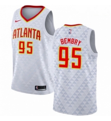 Mens Nike Atlanta Hawks 95 DeAndre Bembry Authentic White NBA Jersey Association Edition Mens Nike Atlanta Hawks 95 DeAndre Bembry Authentic White NBA Jersey Association Edition