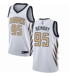 Mens Nike Atlanta Hawks 95 DeAndre Bembry Swingman White NBA Jersey City Edition Mens Nike Atlanta Hawks 95 DeAndre Bembry Swingman White NBA Jersey City Edition