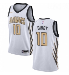 Womens Nike Atlanta Hawks 10 Mike Bibby Swingman White NBA Jersey City Edition Womens Nike Atlanta Hawks 10 Mike Bibby Swingman White NBA Jersey City Edition