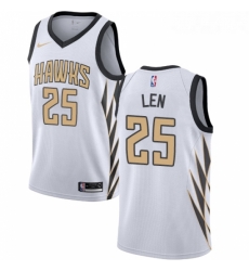 Womens Nike Atlanta Hawks 25 Alex Len Swingman White NBA Jersey City Edition Womens Nike Atlanta Hawks 25 Alex Len Swingman White NBA Jersey City Edition
