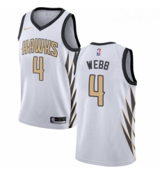 Womens Nike Atlanta Hawks 4 Spud Webb Swingman White NBA Jersey City Edition Womens Nike Atlanta Hawks 4 Spud Webb Swingman White NBA Jersey City Edition