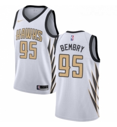 Womens Nike Atlanta Hawks 95 DeAndre Bembry Swingman White NBA Jersey City Edition Womens Nike Atlanta Hawks 95 DeAndre Bembry Swingman White NBA Jersey City Edition